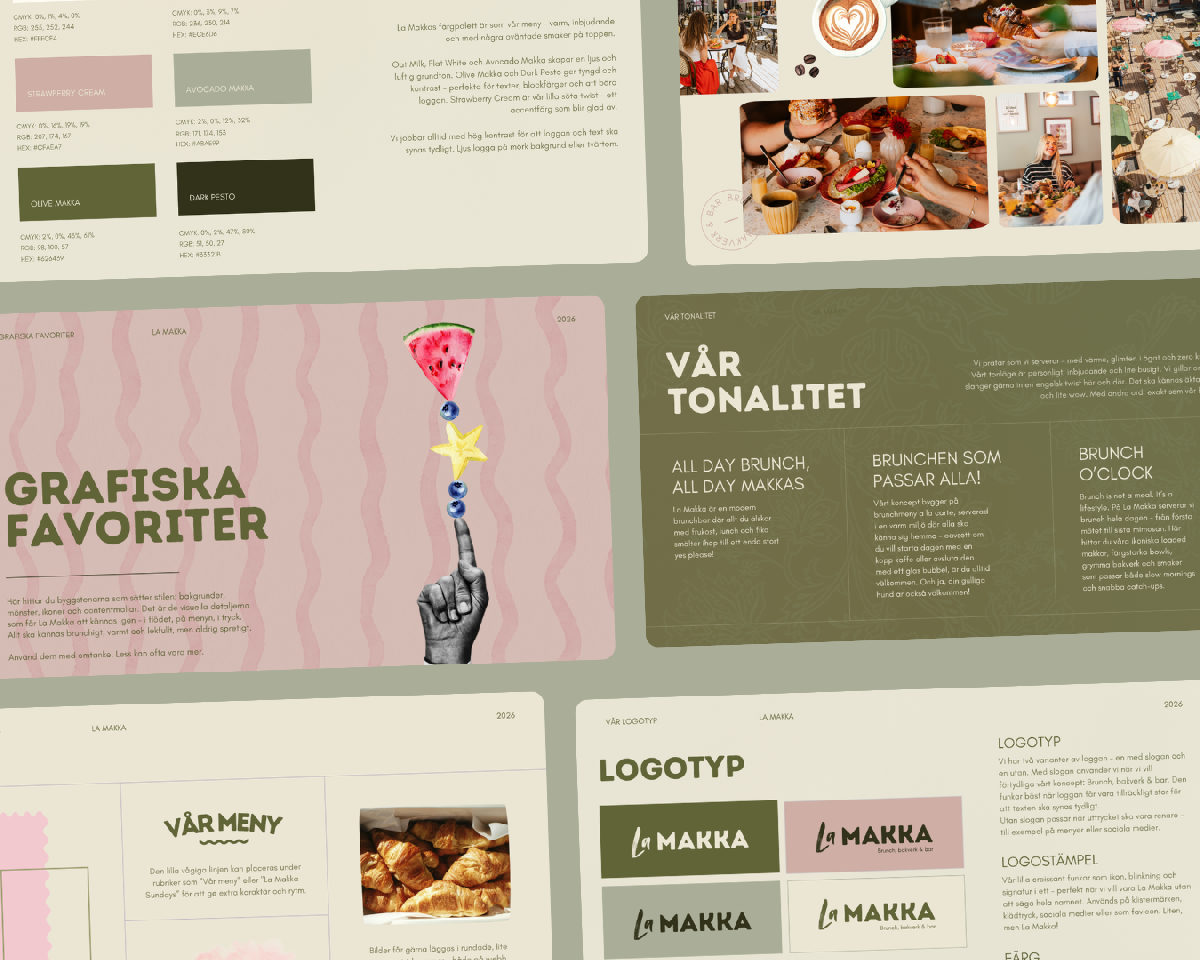 Utdrag från la Makkas grafiska profil